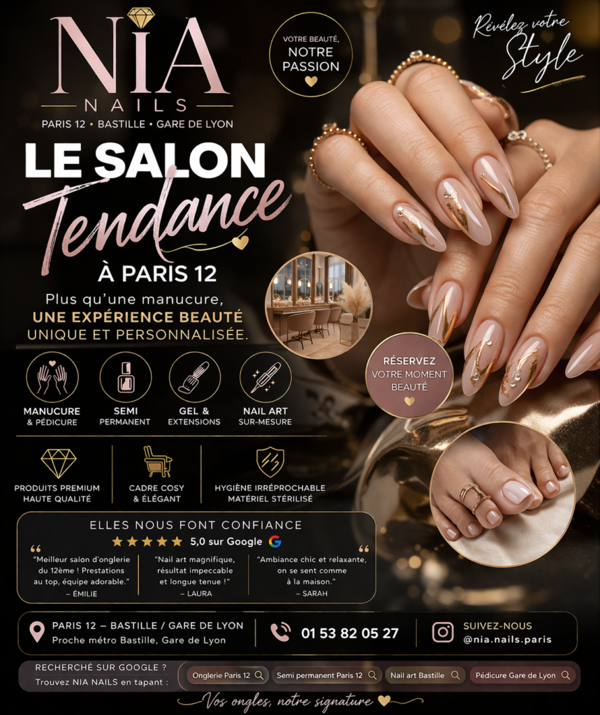 Nia Nails Paris 12 : L&rsquo;Onglerie Tendance de Bercy en 2026