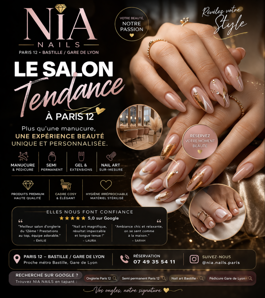 Nia Nails Aligre : L&rsquo;onglerie tendance du Paris 12 en 2026