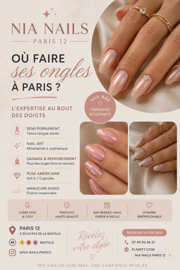Où faire ses ongles près de Bastille : Nia Nails Paris 12